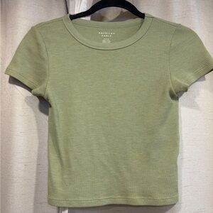 American Eagle waffle knit crop top 💚